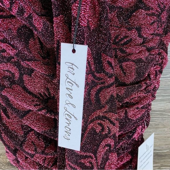 For Love & Lemons Shailee Metallic Mini Skirt NWT Size XXS - Picture 7 of 8